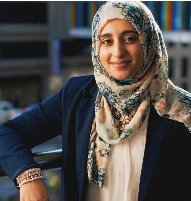 Portrait of young woman with headscarf